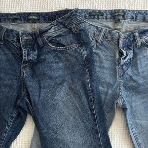 Two low waisted Denim Jeans